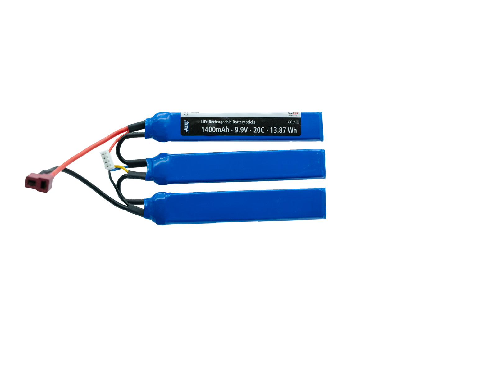 Li-FE 9,9V 1400mAh, 20C, Crane stock Batteri, T-Plug