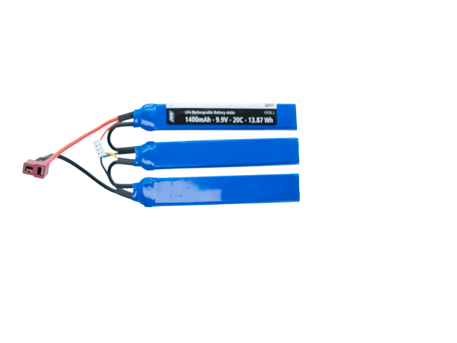 Li-FE 9,9V 1400mAh, 20C, Crane stock Batteri, T-Plug