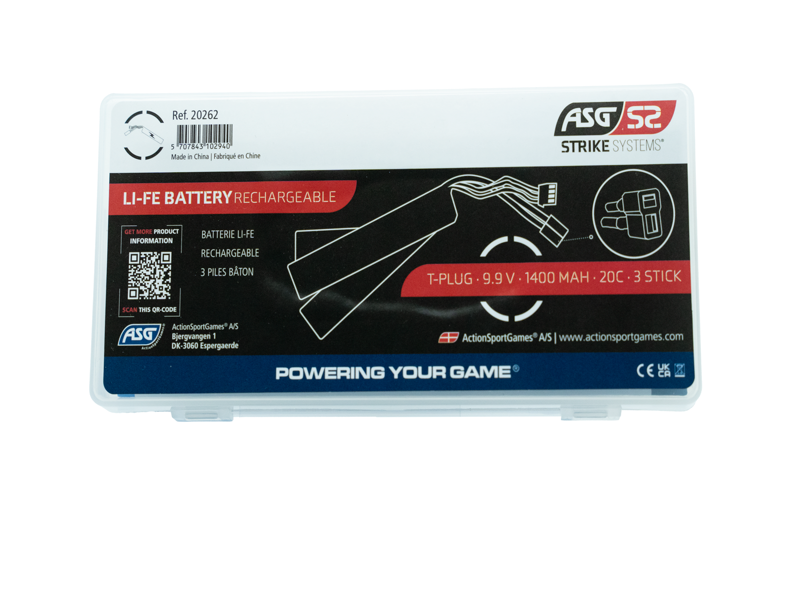 Li-FE 9,9V 1400mAh, 20C, Crane stock Batteri, T-Plug