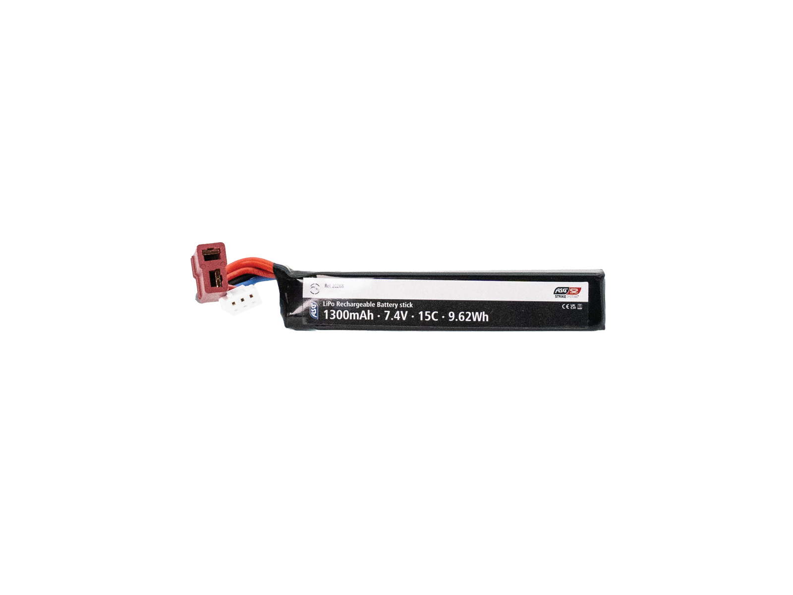 Li-Po 7,4V 1300mAh, 15C, Stock Tube, Batteri, T-Plug