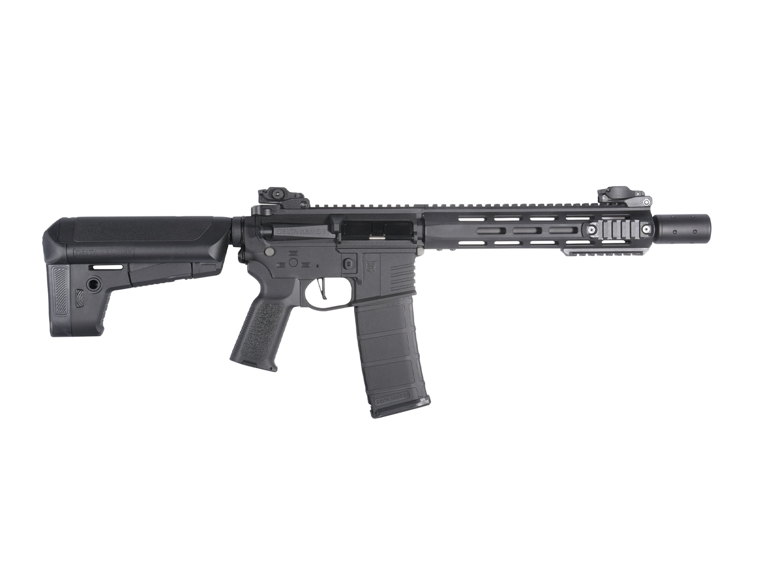 Delta Armory - M4 AR15 M-LOK 10" SilentOps Charlie, SportLine, Sort