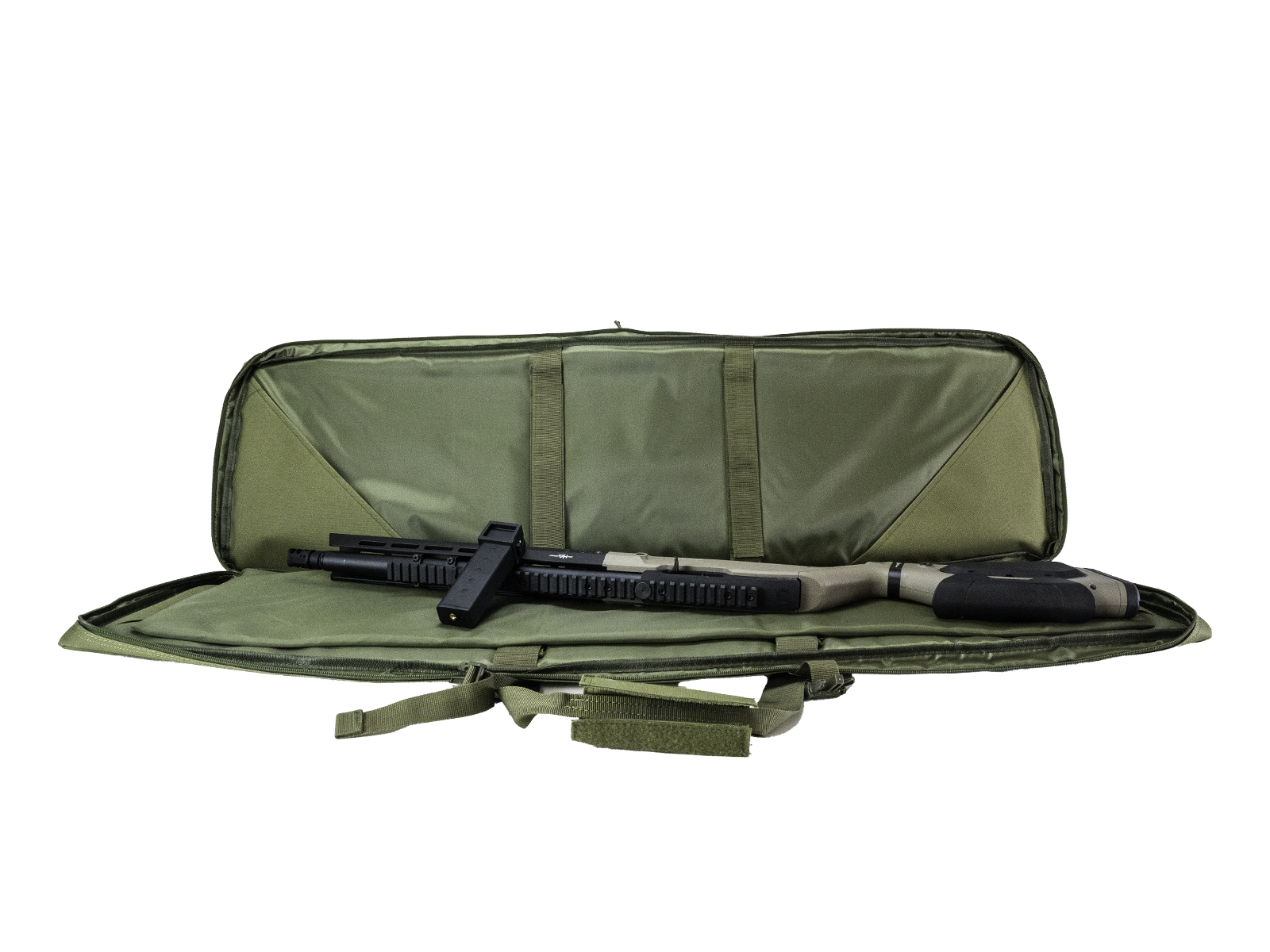 Strike Systems Tactical Dobbelt Geværtaske, L:107 - B:30 - H:7, OD Grøn