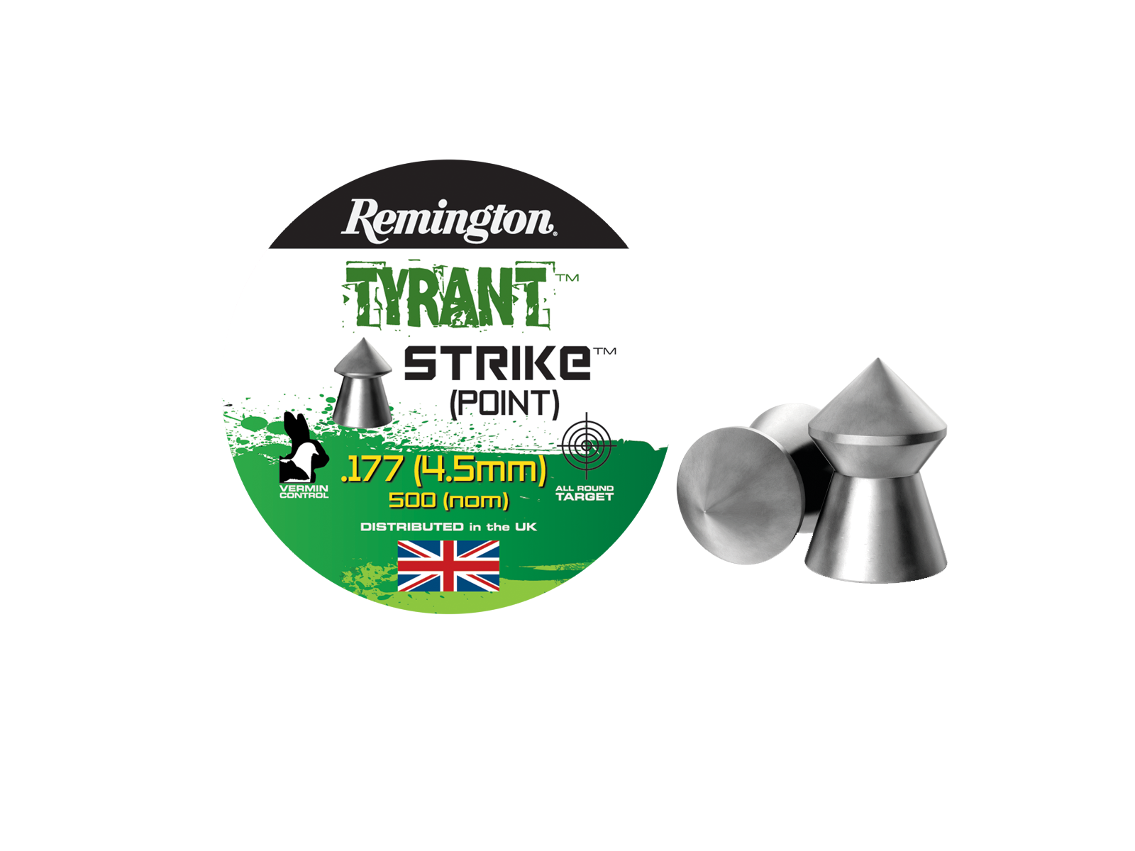 Remington Tyrant Strike Point Pellets 500 stk. 4,5mm(Cal.177)