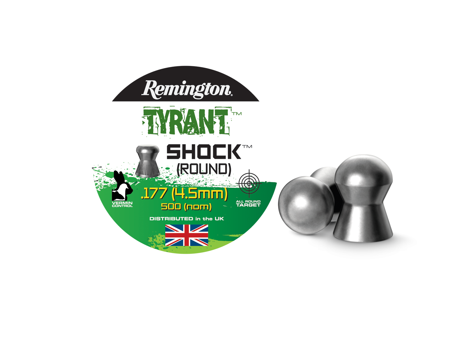 Remington Tyrant Shock Pellets 500 stk. 4,5mm(Cal.177)