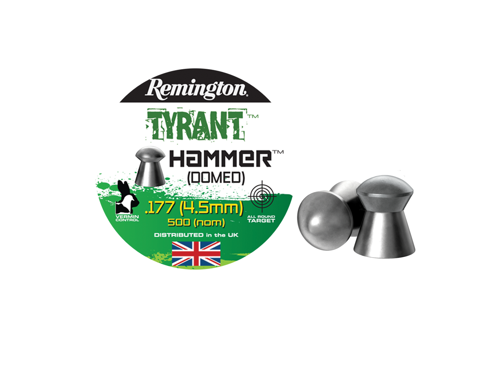 Remington Tyrant Hammer Pellets 500 stk. 4,5mm(Cal.177)