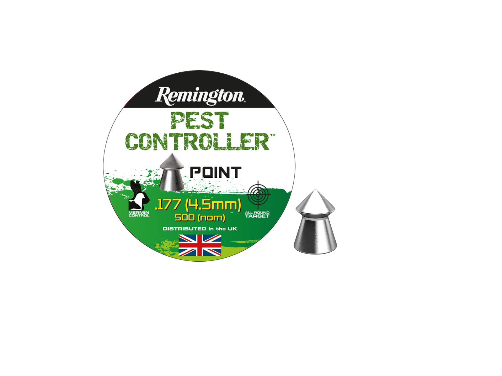 Remington Pest Controller Point Pellets 500 stk. 4,5mm(Cal.177)