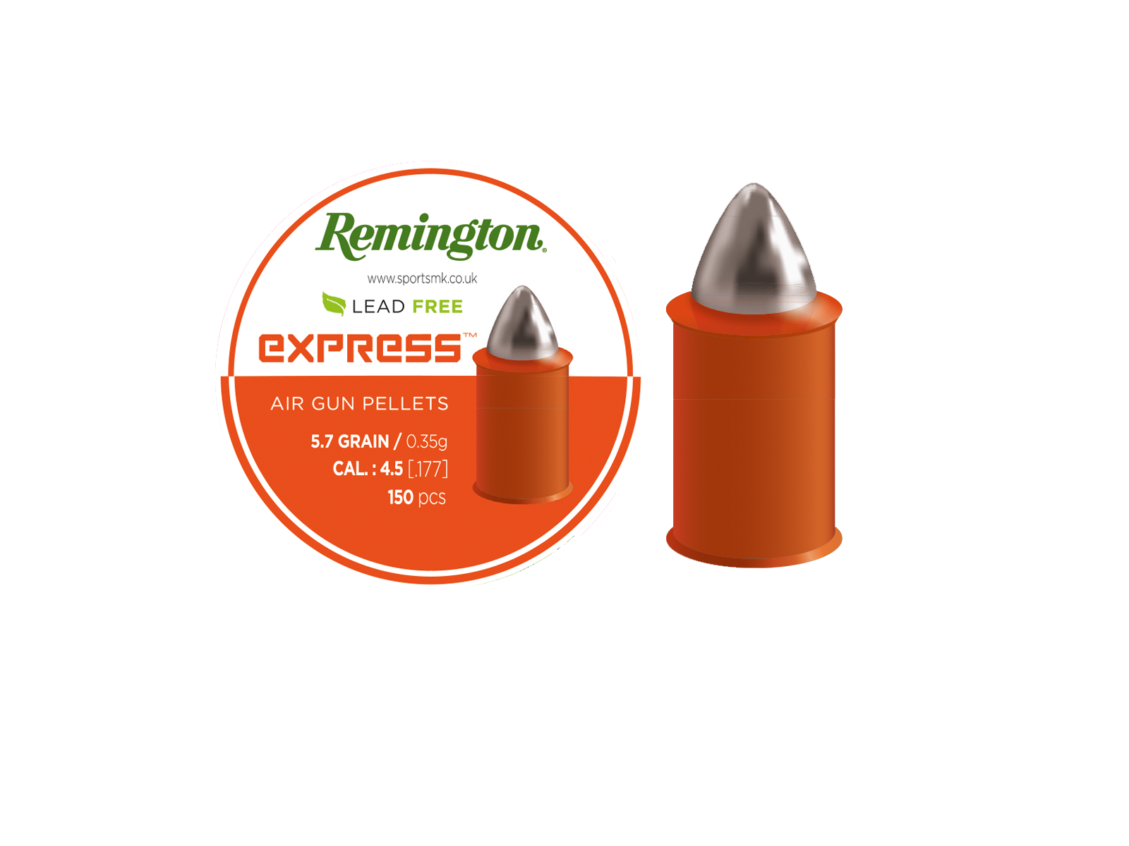 Remington Express Pellets, Lead Free 150 stk. 4,5mm(Cal.177)