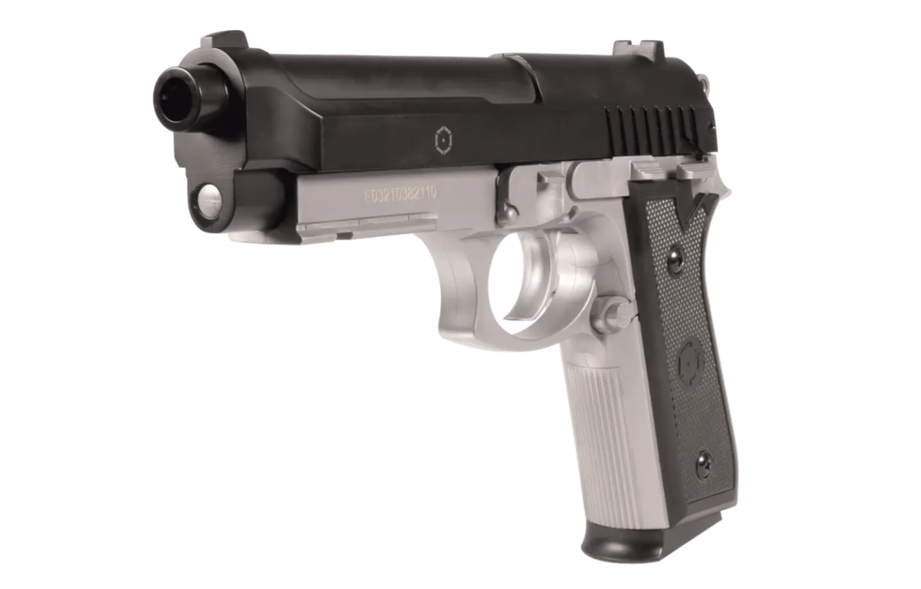 Cybergun - PT92, Dual Tone Black Silver, Metal Slide 3