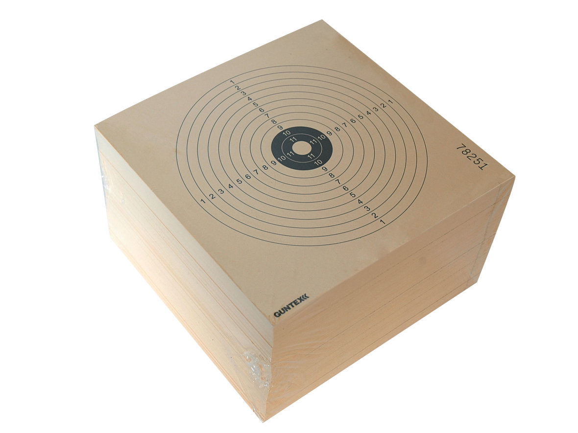 Skydeskiver 25 stk. med 1 mål, til skydekasser 14x14 cm 1