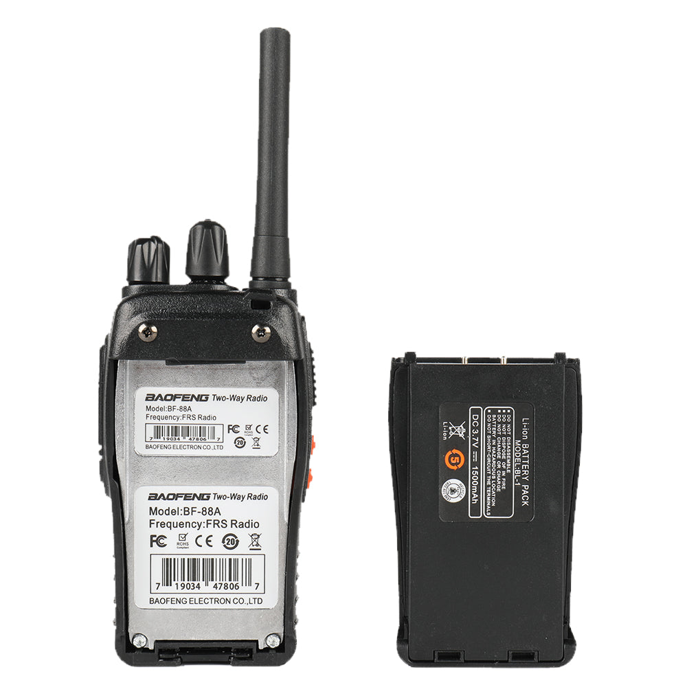 Baofeng Radio BF-88E FRS/PMR 2W/0.5W (2 stk i en pakke) 7
