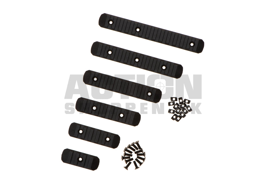 Keymod & M-Lok Polymer Rail Set 6 stk, Sort 3