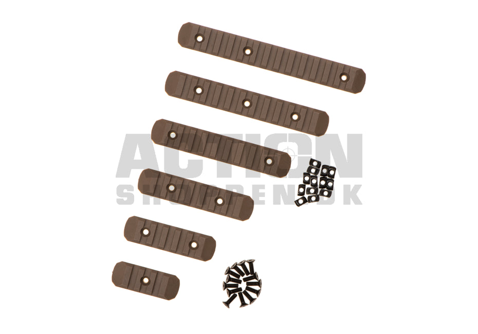 Keymod & M-Lok Polymer Rail Set 6 stk, Tan 3