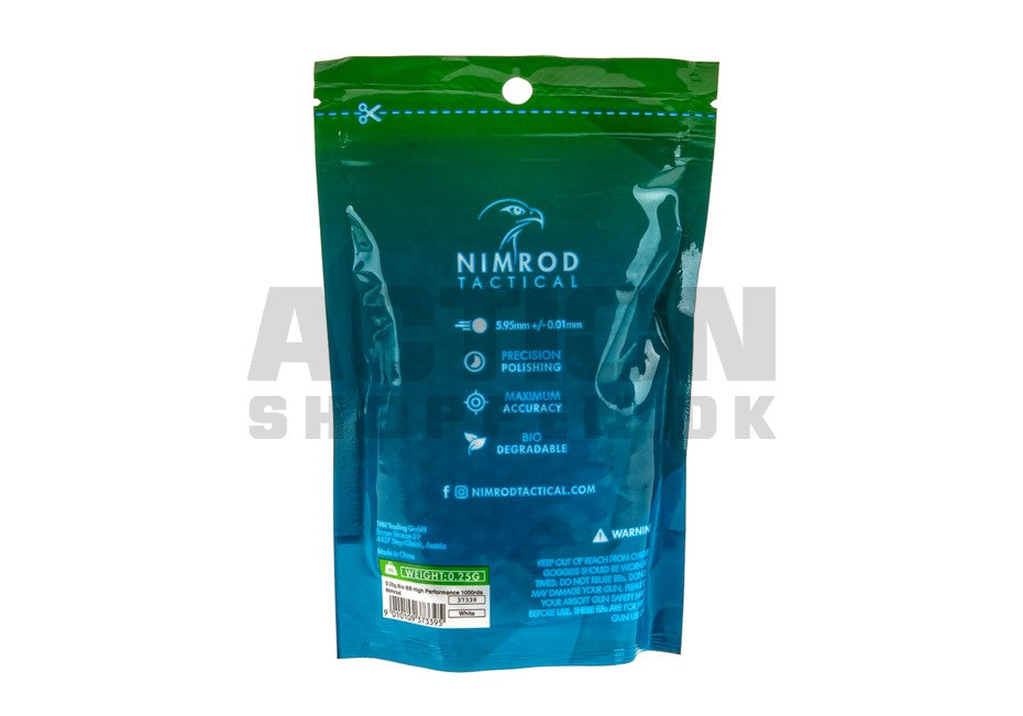 Nimrod - Bio High Performance kugler 0,25 gram 1000 stk. 2