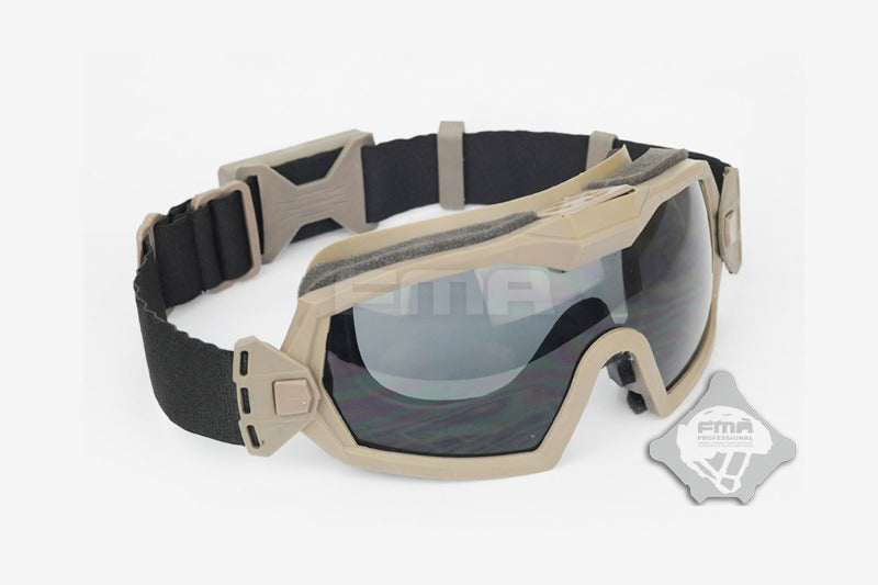 FMA - Sikkerhedsbrille anti-dug med Blæser, Tan 2