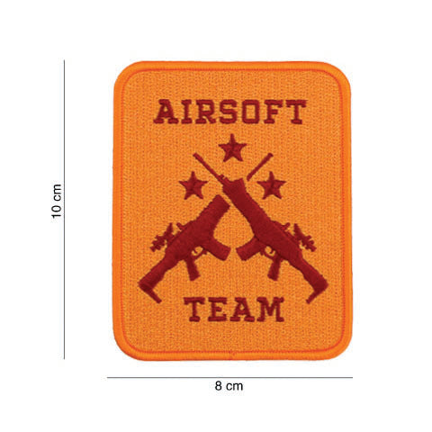 Patch - Emblem stof Airsoft team, orange 1