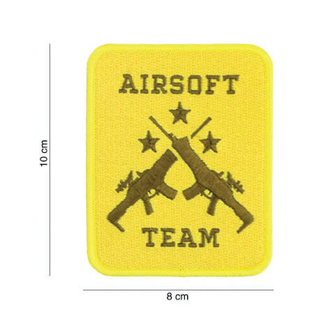 Patch - Emblem stof Airsoft team, Gul 1