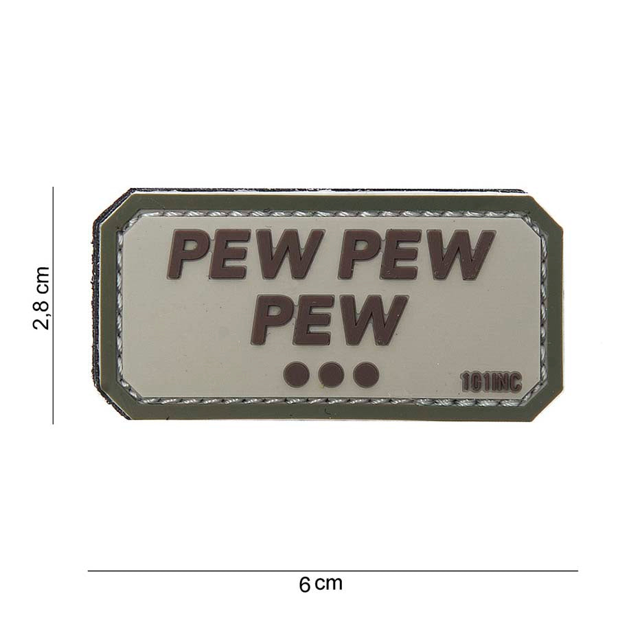 Patch - 3D PVC Pew pew pew beige 1