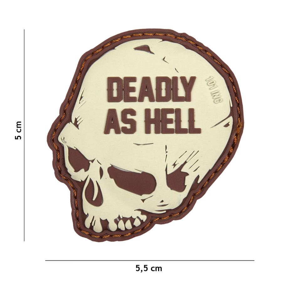 Patch - 3D PVC Deadly as hell coyote 1
