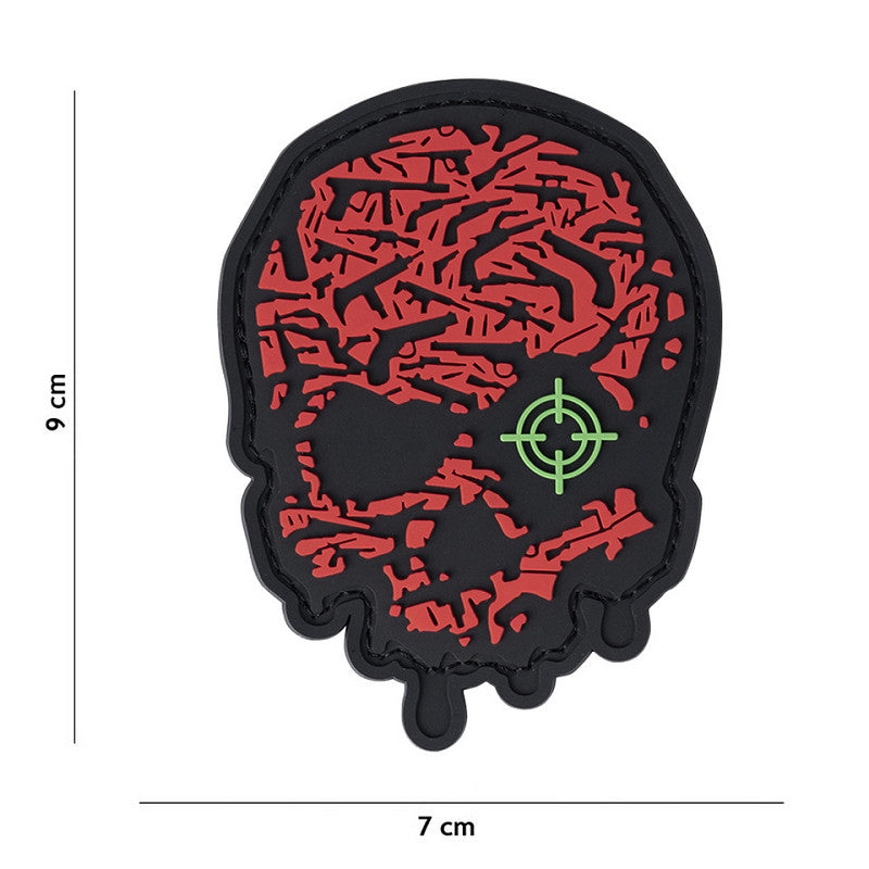 Patch - 3D PVC Target eye skull red 1