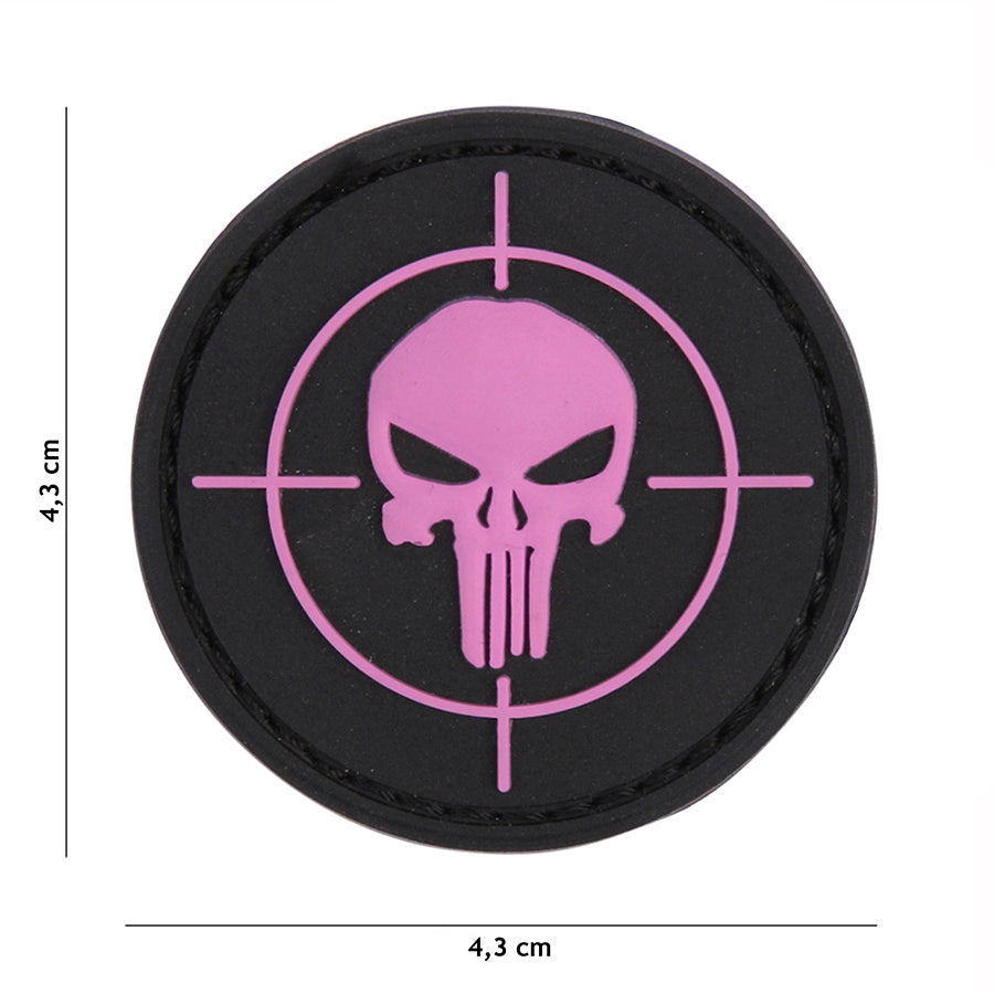 Patch - 3D PVC Punisher vizier roze 1