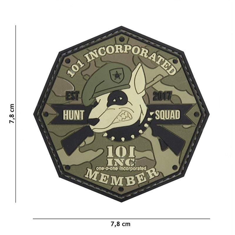 Patch - 3D PVC 101 INC Hunt Squad green 1