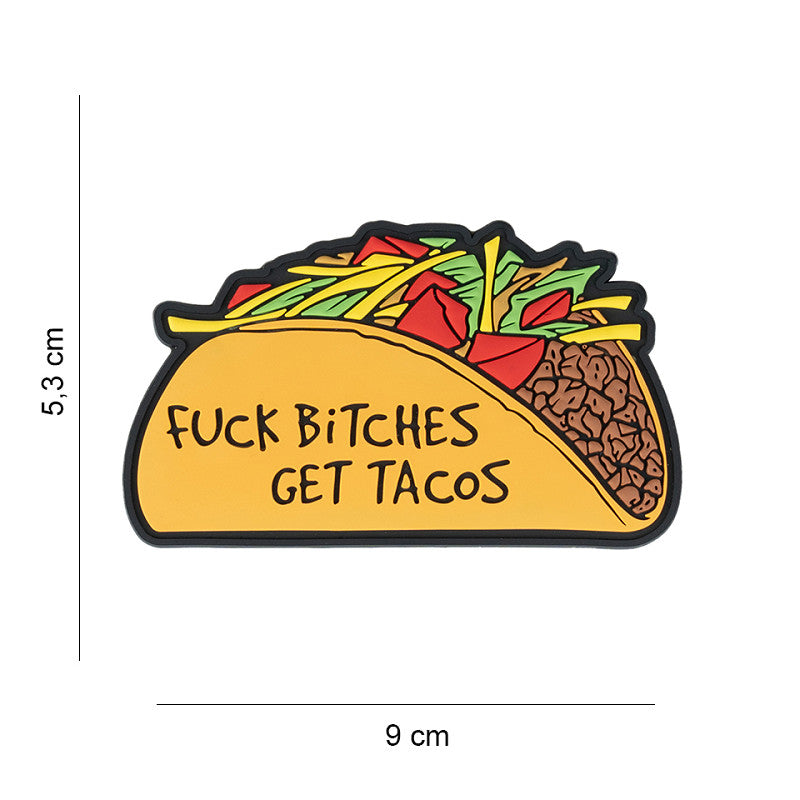 Patch - 3D PVC, Fuck bitches get tacos