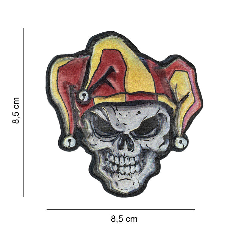 Patch - 3D PVC, UV Skull joker