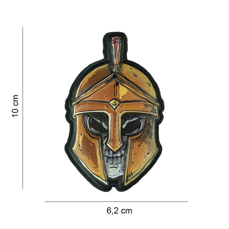 Patch - 3D PVC, UV Skull Spartan