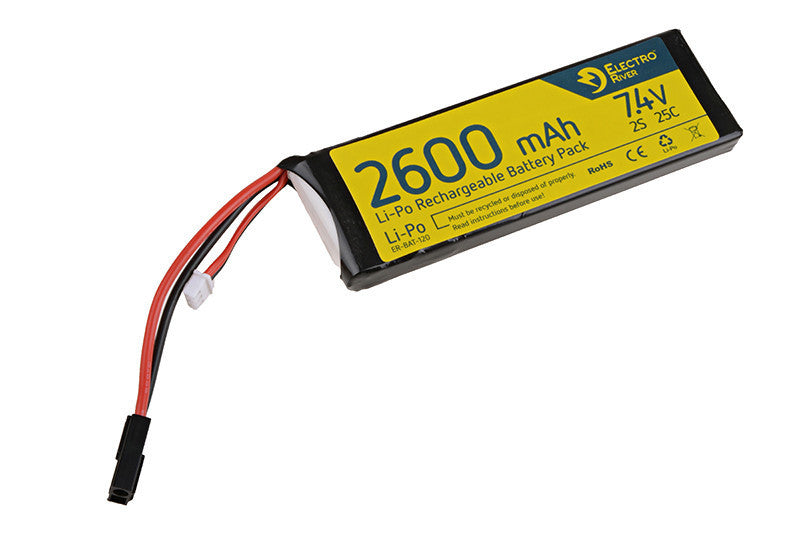 Li-Po 7,4V 2600mAh, 25C, Batteri 1