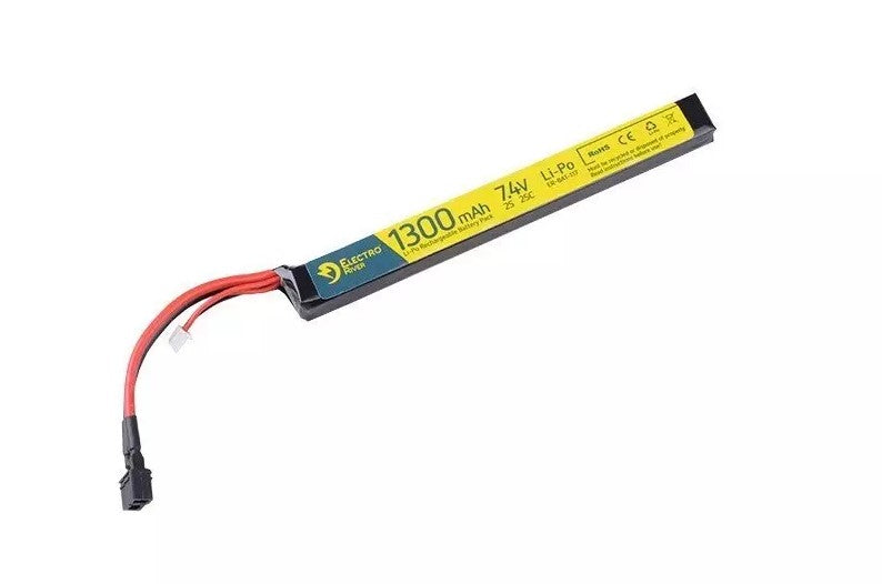 Li-Po 7,4V 1300mAh, 25C, stang, Batteri 1
