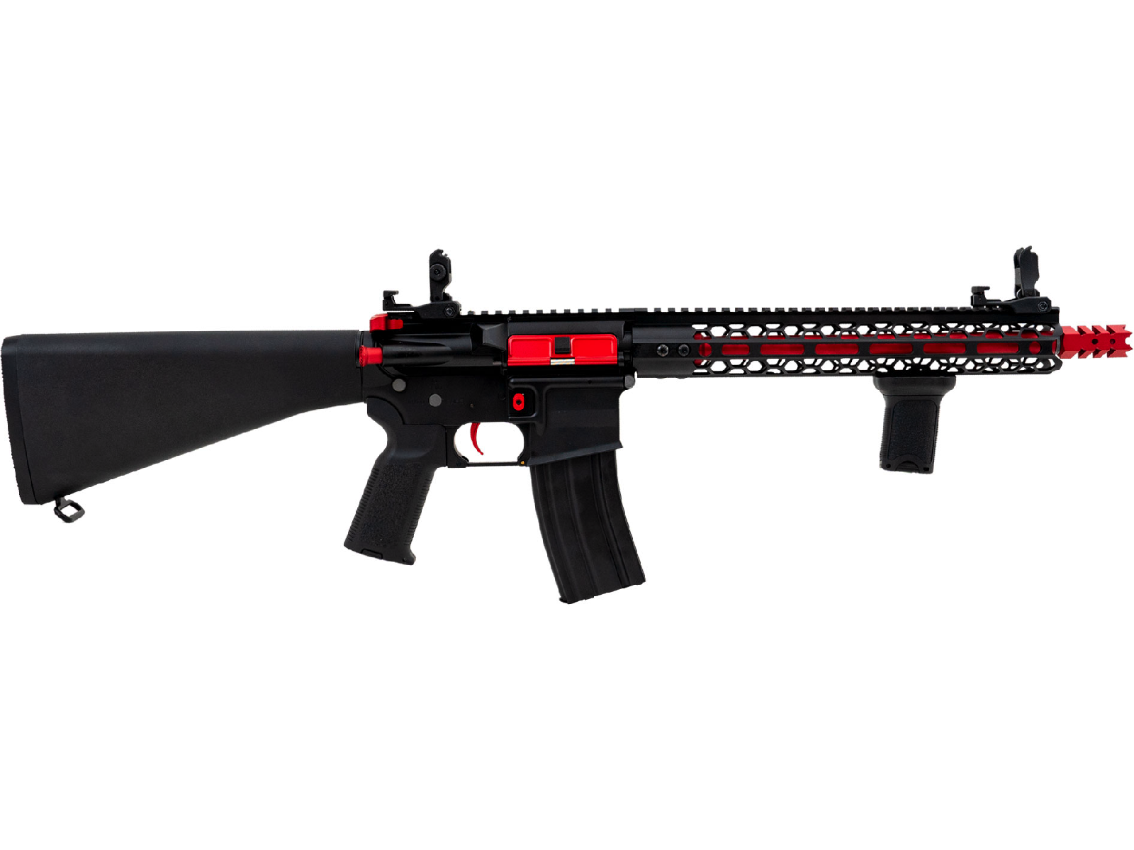 Cybergun - Colt M4 Lima, Full metal, Sort/Rød 2