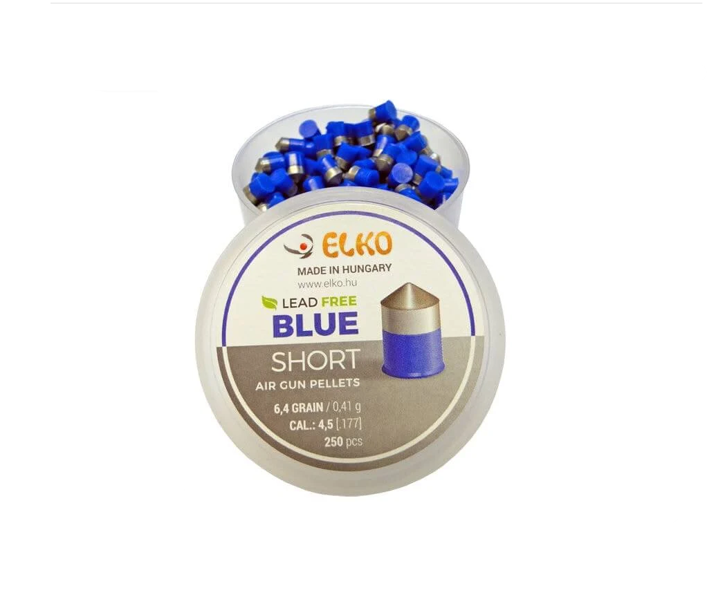 Elko Hagl Blue Short Blyfri 250 Stk. 4,5mm(Cal.177) 1