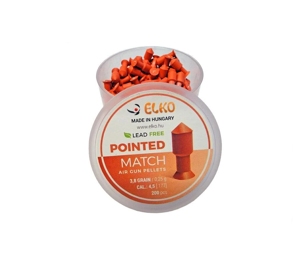 Elko Hagl Pointed Match Blyfri 200 Stk. 4,5mm(Cal.177) 1