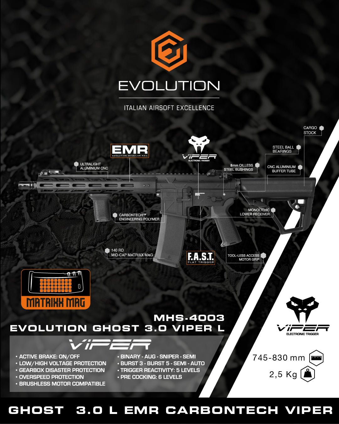 Evolution - Ghost 3.0 Viper L, ProLine