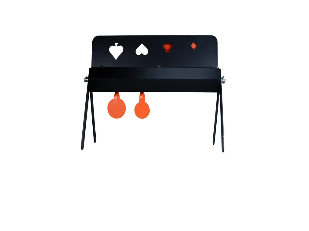 Mål-knockdown kortspil, 4 reaktive mål med træfindikatorer i Metal 2