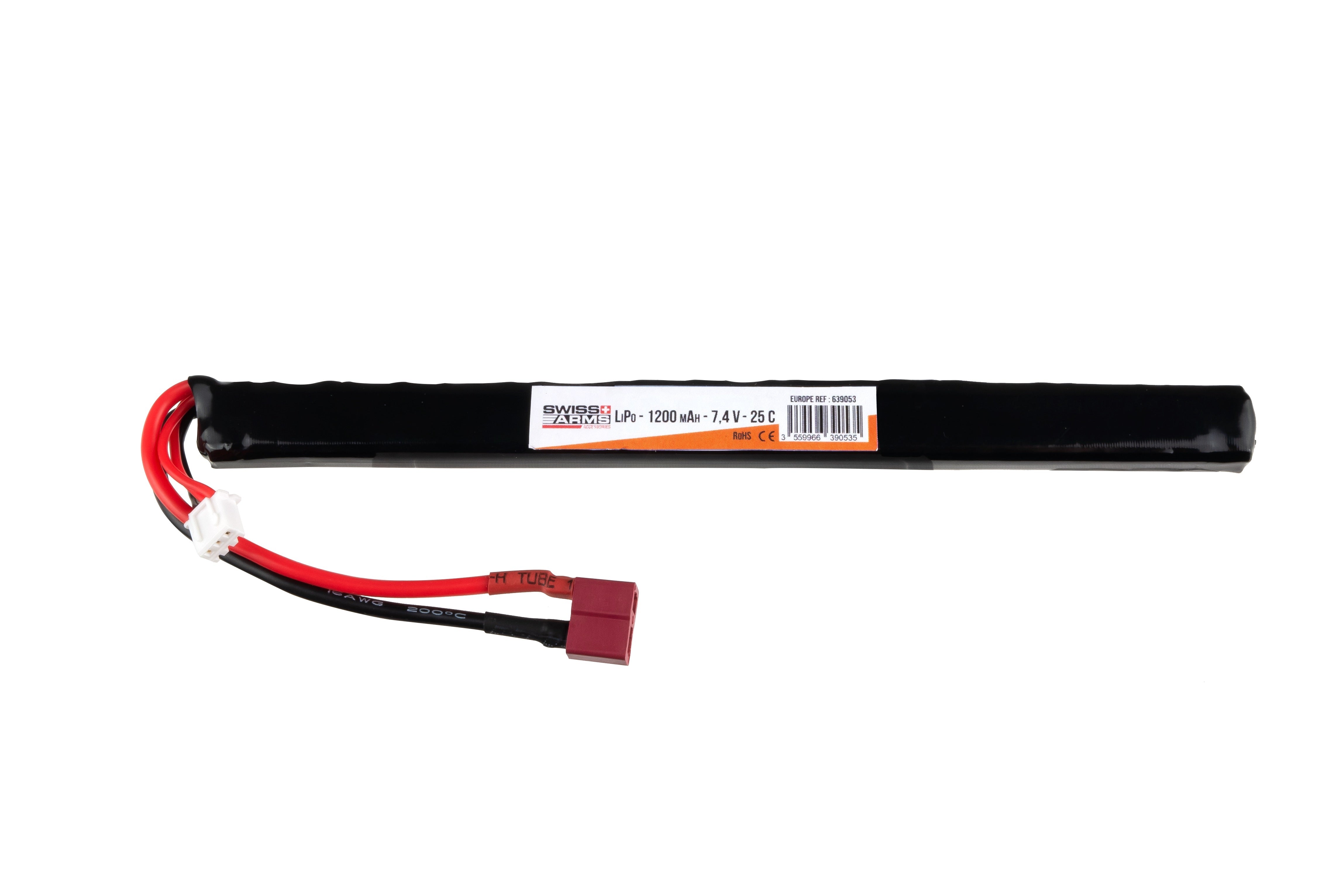 Li-Po 7,4V 1300mAh, 25C, stang, Dean, Batteri 1