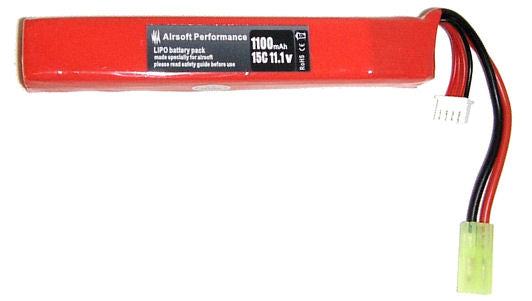 Li-Po 11,1V 1100mAh, 15C, stang, Batteri 1