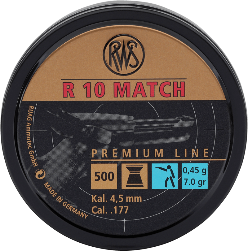 RWS R10 Match (Pistol) 500 Stk. 4,5mm(Cal.177) 1