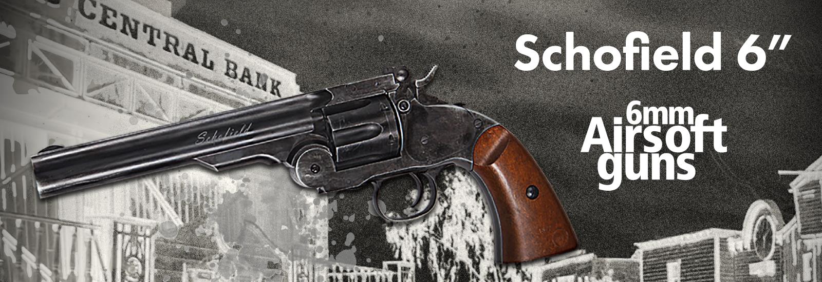 ASG - Schofiled Revolver, 6"  Sort, GNB - Co2 2