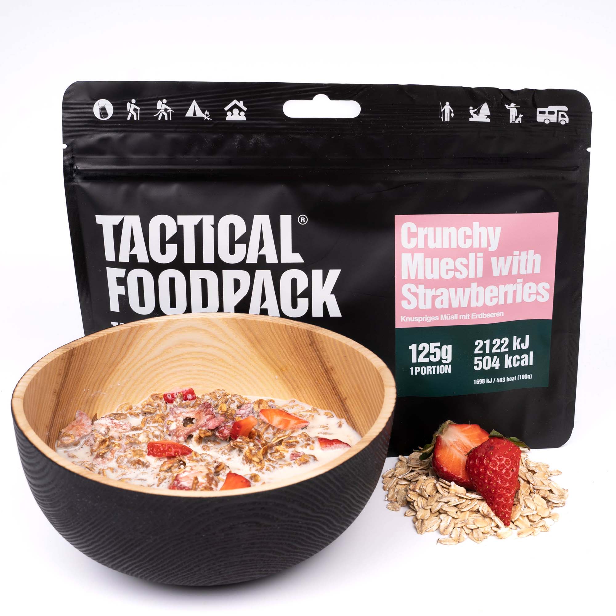 Tactical Foodpack Crunchy müsli med jordbær (504 Kcal) 1