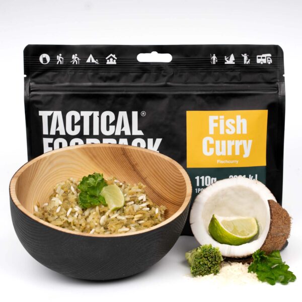 Tactical Foodpack karryFisk og ris (481 Kcal) 1