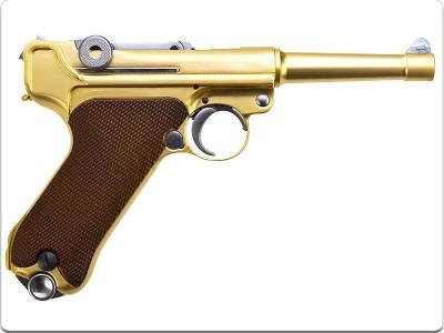 WE - P08 Full Metal, Guld, GBB - Gas. 2