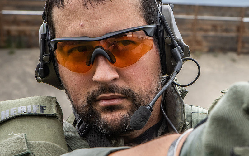 Wiley X - WX ROGUE COMM, Glas Grå/Klar/Lys Orange. / Stel Mat Sort 8