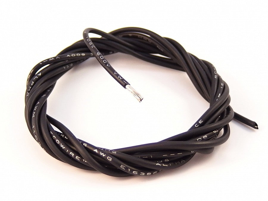 Sort ledning med MPPE-isolering, 1 meter 1