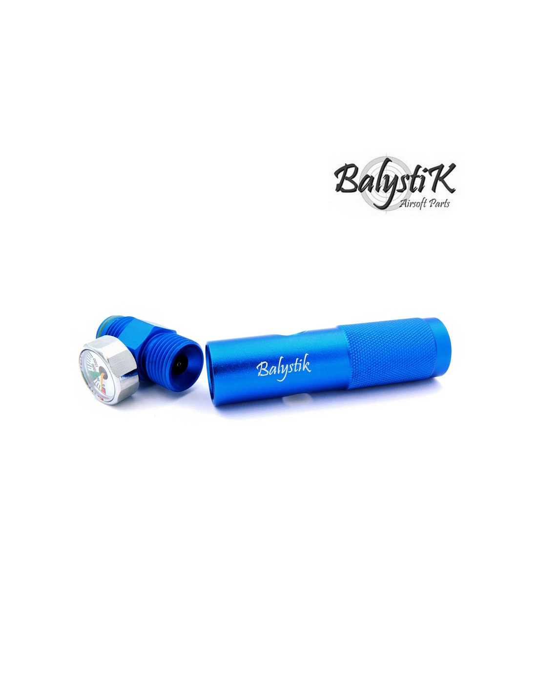 Balystik 12g CO2-adapter til HPA-regulator med trykmåler