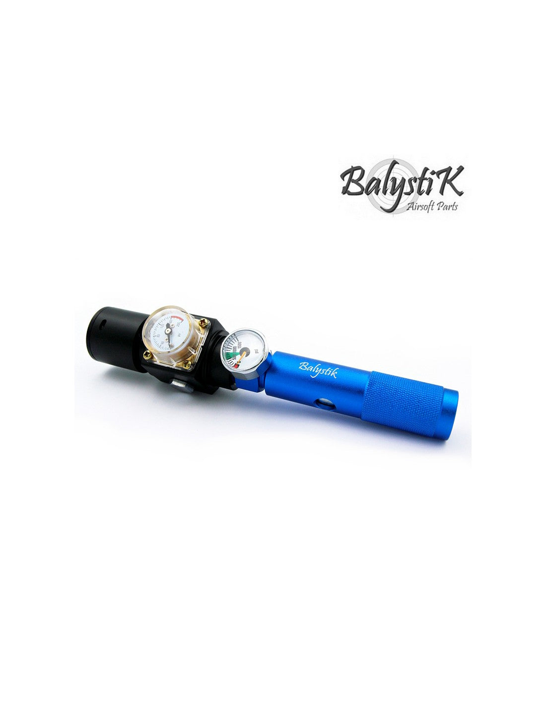 Balystik 12g CO2-adapter til HPA-regulator med trykmåler