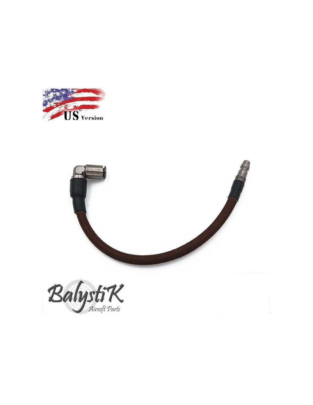 Balystik - Flettet slange til HPA / Deep coffee (US-kobling)