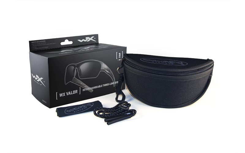 Wiley X - WX VALOR 2.5, Glas Grå/Klar/Lys Orange. / Stel Mat Sort 7