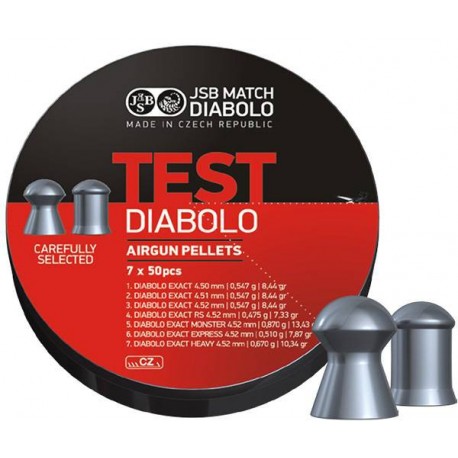 JSB Match Diabolo Test 7x50 Stk. 4,5mm(Cal.177) 1
