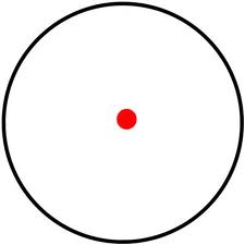 Dot sigte 5 x rød/Grøn, Ø40mm. 2